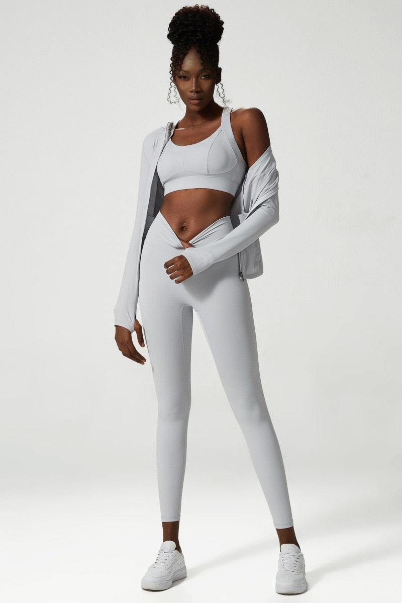2 Piece Women's Hooded Jacket Long Sleeve With Thumb Holes Workout Yoga Shirt Outdoor Running Coat Gym Sweatshirt The Clothing Company Sydney