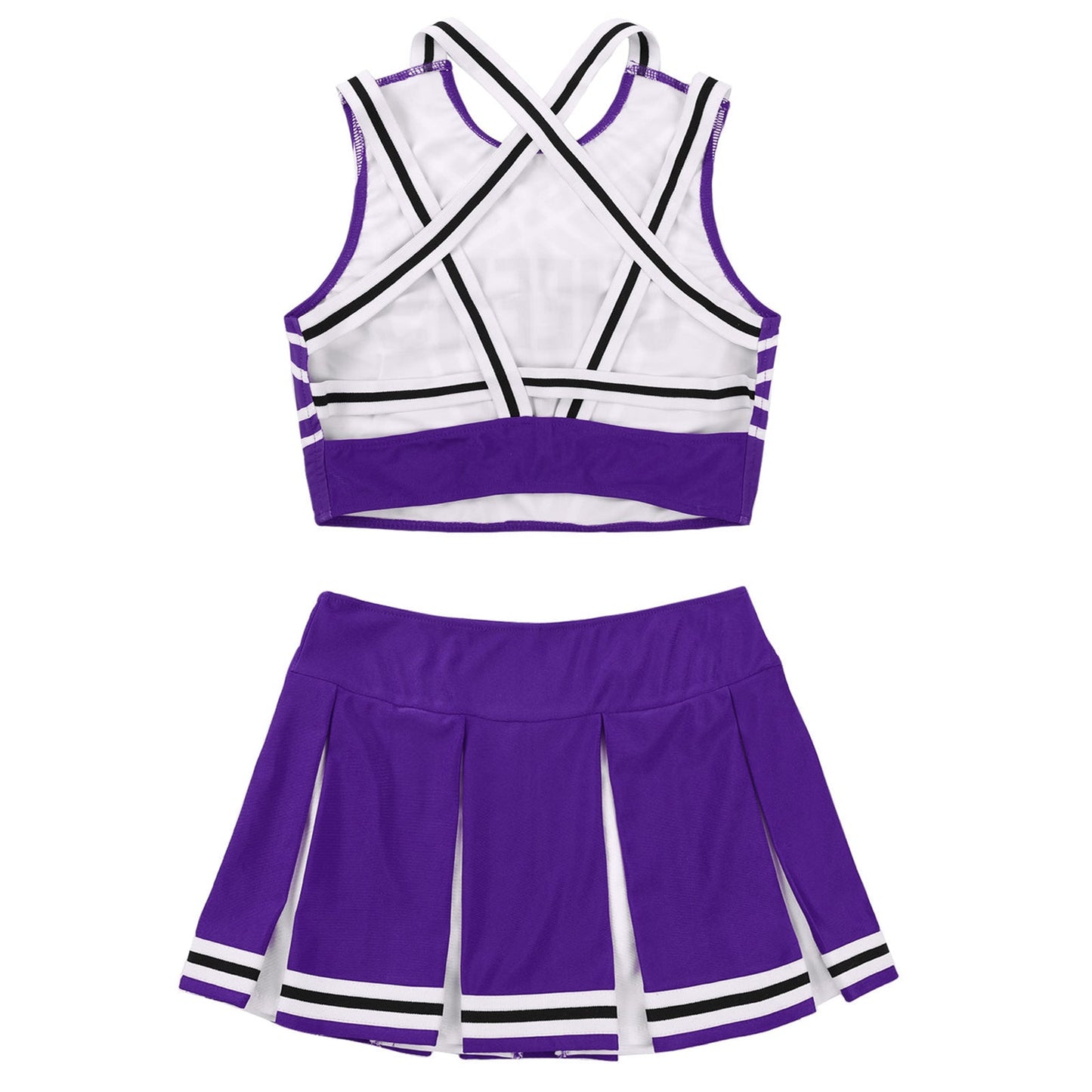 Women's Cheerleader Cosplay Costume Uniform Outfit Stand Collar Crop Top with Mini Pleated Skirts Carnival Cheerleading Suit The Clothing Company Sydney