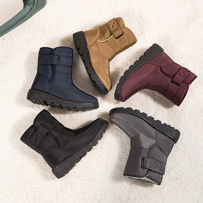 Non Slip Waterproof Snow Boots Women's Thick Plush Winter Ankle Boots Cotton Padded Shoes - The Clothing Company Sydney