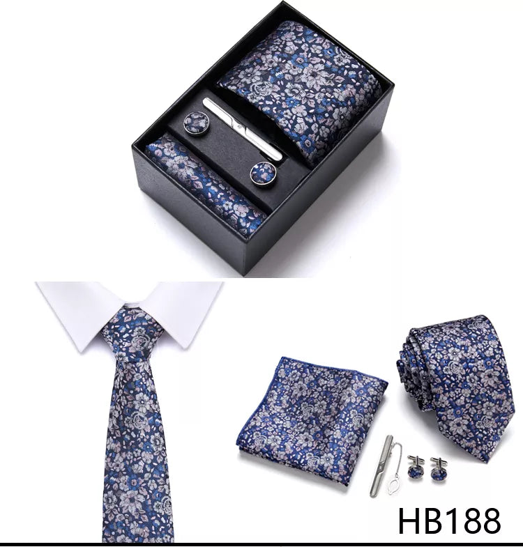 7.5 cm Business Ties Hanky Cufflink Set Tie Clips Green Necktie Corbatas For Men Wedding In Gift Box The Clothing Company Sydney