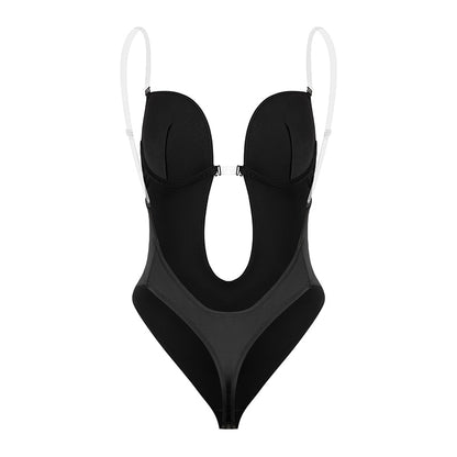 Women's Plunging Deep V-Neck Strapless Backless Bodysuit Seamless Thong Full Body Shapewear for Wedding Party Body Shaper The Clothing Company Sydney