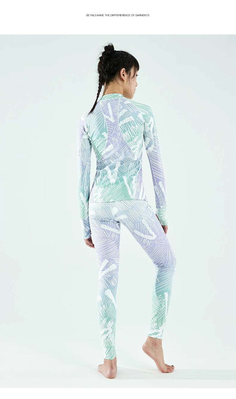 Womens 2 Piece Ultra Soft Winter Ski Quick Dry Base Layering Set Microfiber Fleece Thermal Underwear Plus Pants Set - The Clothing Company Sydney