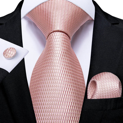 Plaid Print Men's Tie Set 8cm Width Neck Tie Handkerchief Cufflinks Business Wedding Tie Gift Set The Clothing Company Sydney