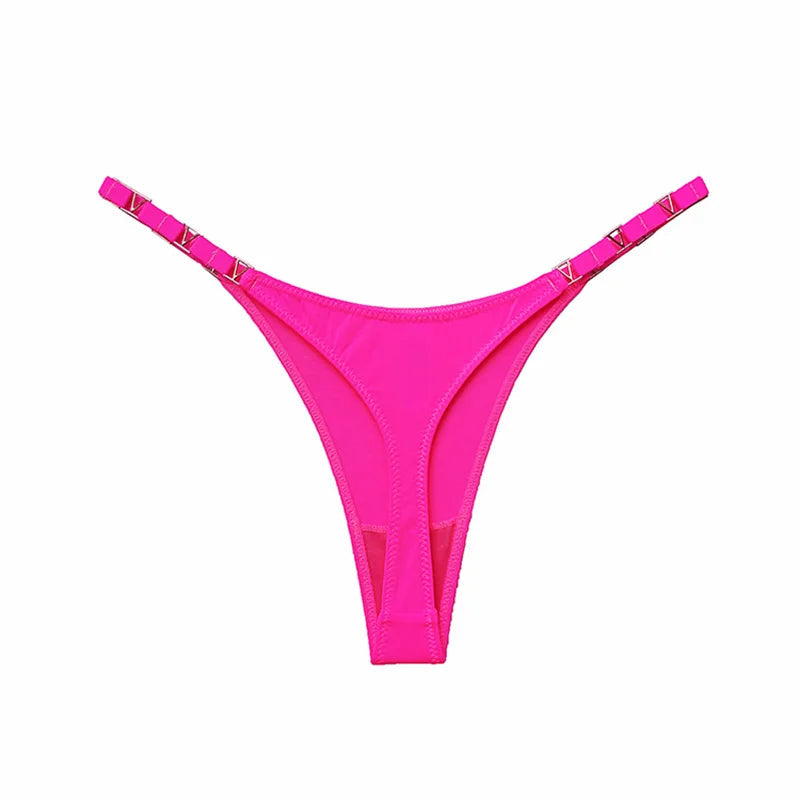 Seamless Thong Women's Underwear Briefs Panties Zebra Flower Low Rise Metal Buckle G String Bikini Undies The Clothing Company Sydney