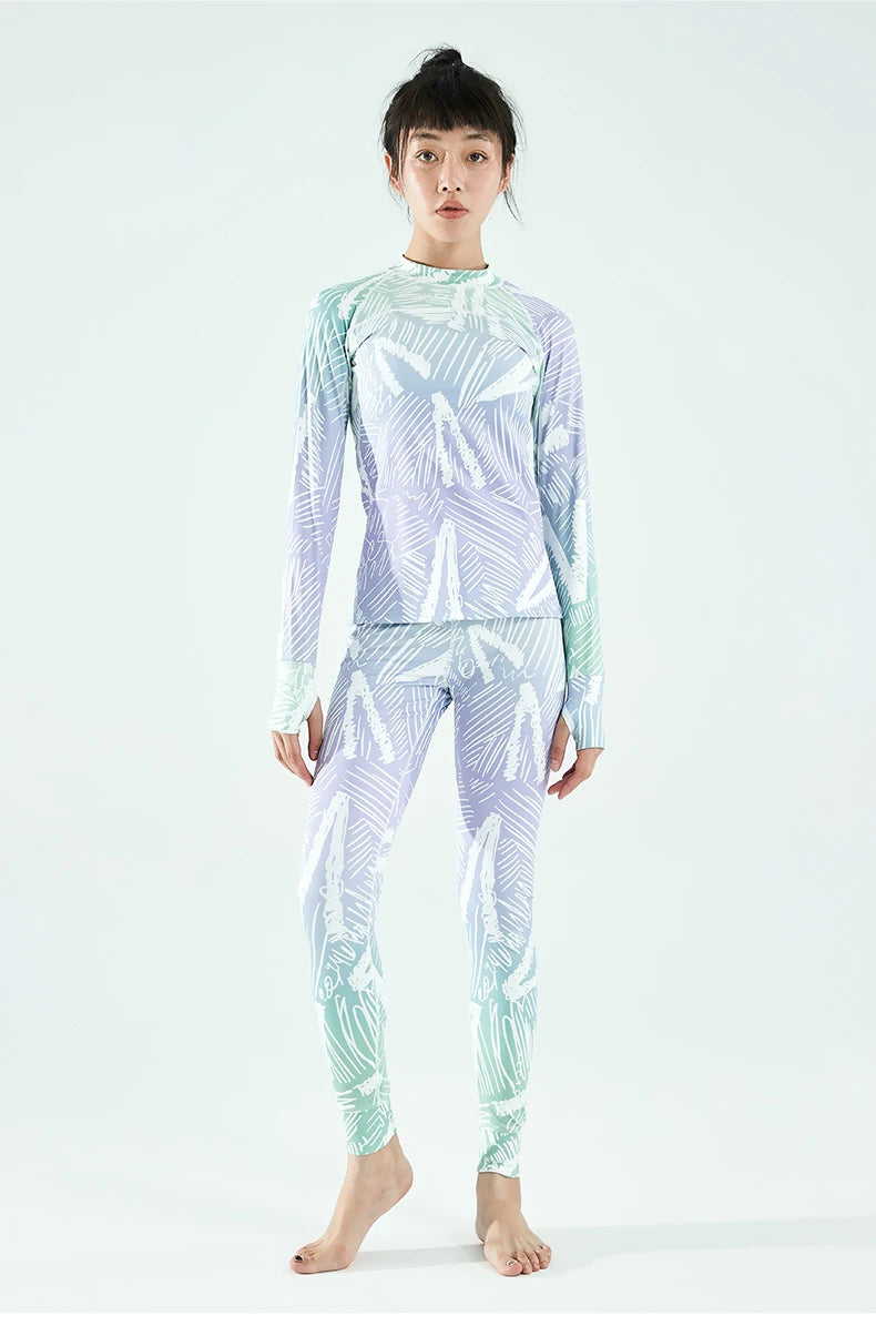 Womens 2 Piece Ultra Soft Winter Ski Quick Dry Base Layering Set Microfiber Fleece Thermal Underwear Plus Pants Set - The Clothing Company Sydney