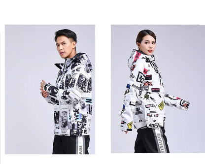 Men Women Snow Suit Wear Snowboarding Clothing Winter Warm Waterproof Outdoor Ski Set Jackets + Strap Pants - The Clothing Company Sydney