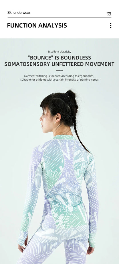 Womens 2 Piece Ultra Soft Winter Ski Quick Dry Base Layering Set Microfiber Fleece Thermal Underwear Plus Pants Set - The Clothing Company Sydney