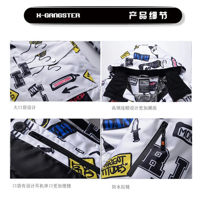 Men Women Snow Suit Wear Snowboarding Clothing Winter Warm Waterproof Outdoor Ski Set Jackets + Strap Pants - The Clothing Company Sydney