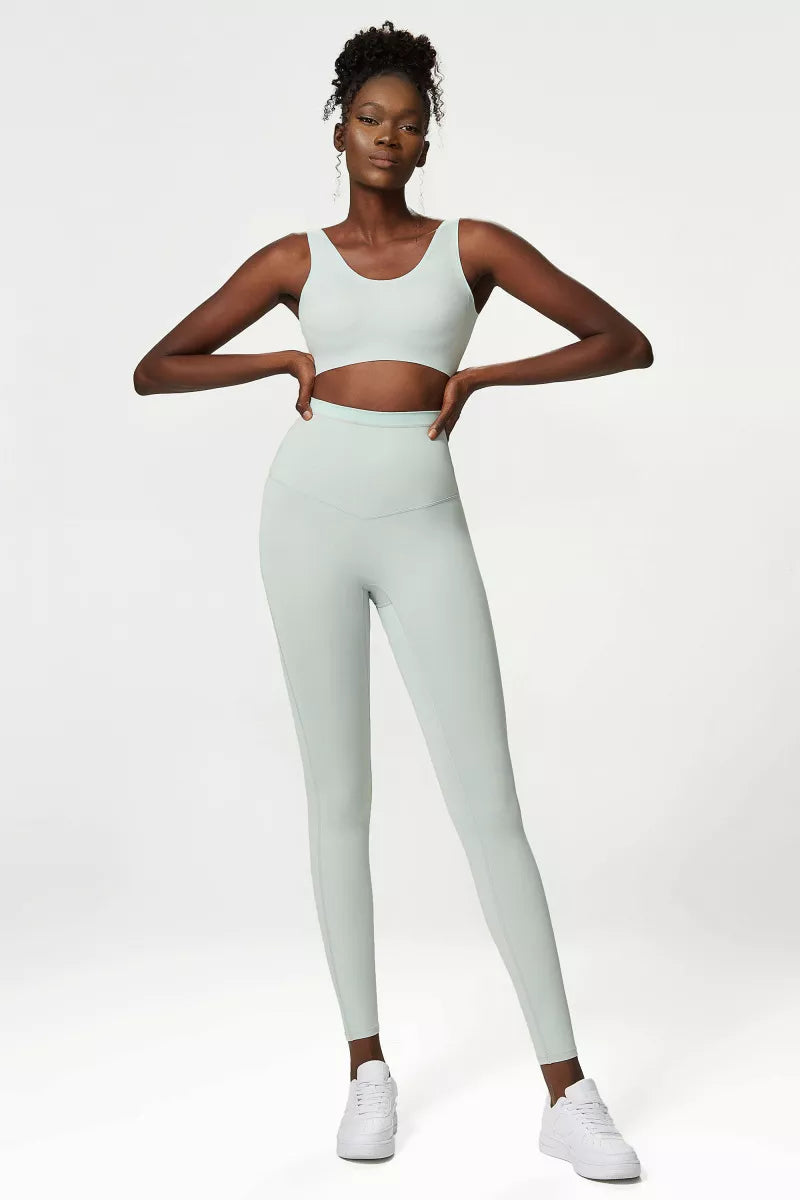 2 Pieces Yoga Suit Women Tight-Fitting Fitness Sports Set Gym Bra Elasticity High Waist Leggings Female Athletic Wear The Clothing Company Sydney