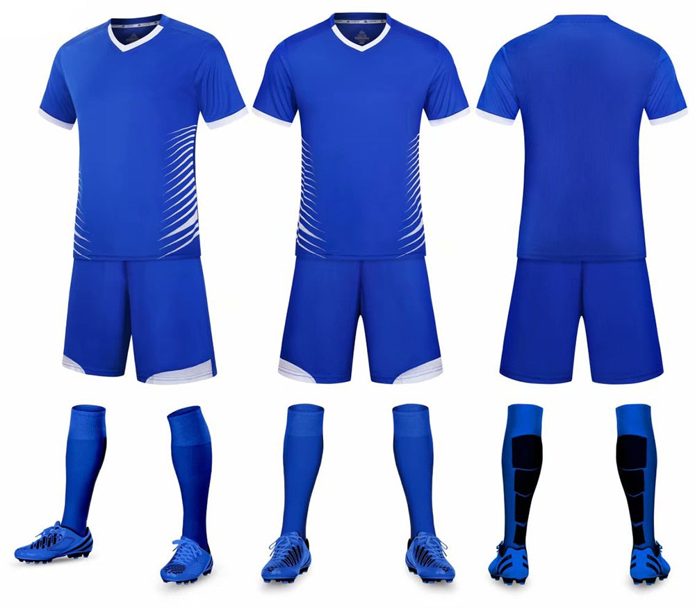 Children Adult Football Jerseys Boys and girls Soccer Clothes Sets youth soccer sets training jersey suit with socks and Shin guards The Clothing Company Sydney