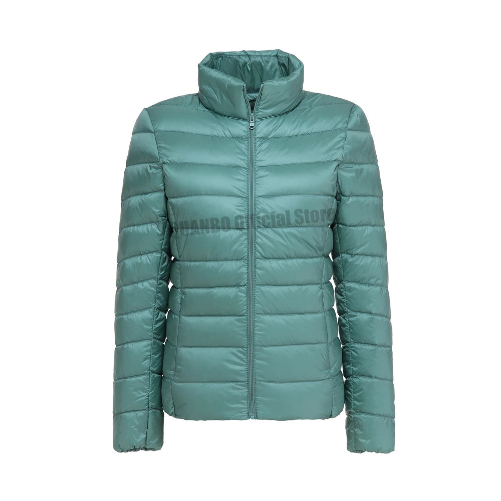 Women's Spring Jacket Fashion Short Ultra Lightweight Packable Puffer Coats Down Warm Slim Fit Parkas - The Clothing Company Sydney
