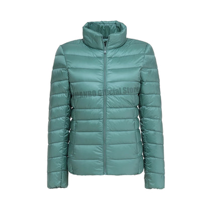 Women's Spring Jacket Fashion Short Ultra Lightweight Packable Puffer Coats Down Warm Slim Fit Parkas - The Clothing Company Sydney