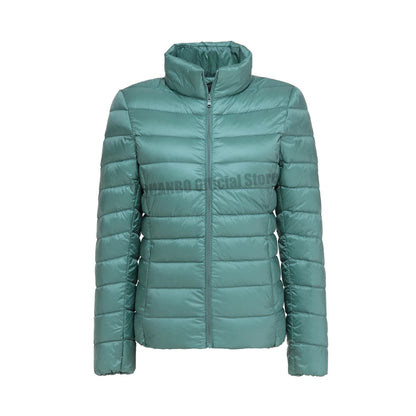 Women Spring Jacket Fashion Short Ultra Lightweight Packable Puffer Coats 15 Colors Female Down Warm Korean Slim Fit Parkas 5XL The Clothing Company Sydney