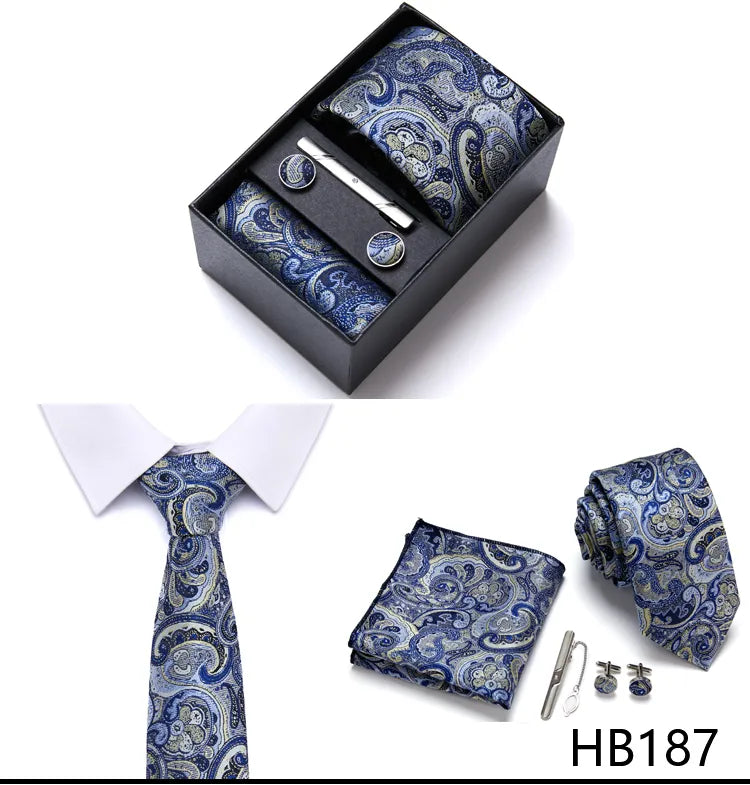 7.5 cm Business Ties Hanky Cufflink Set Tie Clips Green Necktie Corbatas For Men Wedding In Gift Box The Clothing Company Sydney