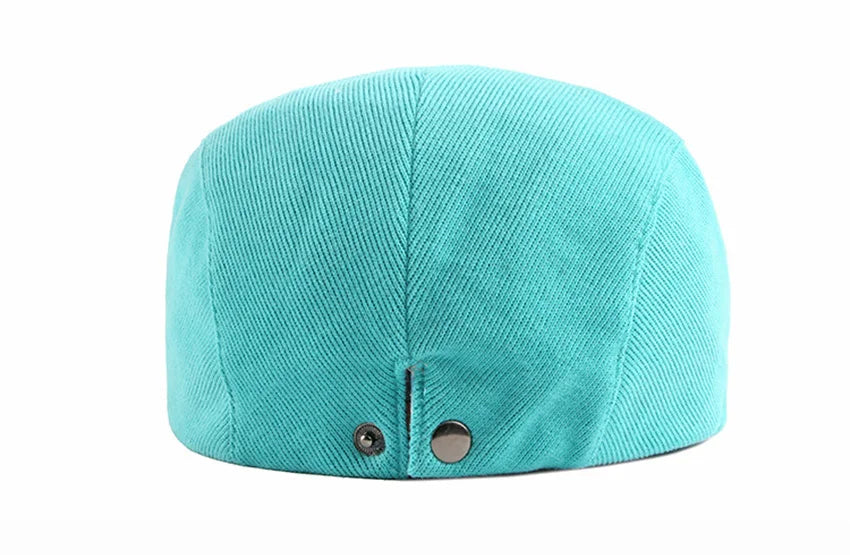 Spring Autumn Berets Hat Men's knitting Visor Cap Casual Fashion Women Beret Solid Yellow Blue Peaked Flat Cap Duckbill Hat - The Clothing Company Sydney
