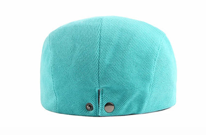 Spring Autumn Berets Hat Men's knitting Visor Cap Casual Fashion Women Beret Solid Yellow Blue Peaked Flat Cap Duckbill Hat - The Clothing Company Sydney