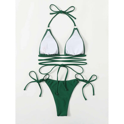 2 Piece Micro Bikini Criss Cross Swimwear Bandage Woman Swimsuit Thong Bikinis Set Women's Bathing Suit Beachwear The Clothing Company Sydney