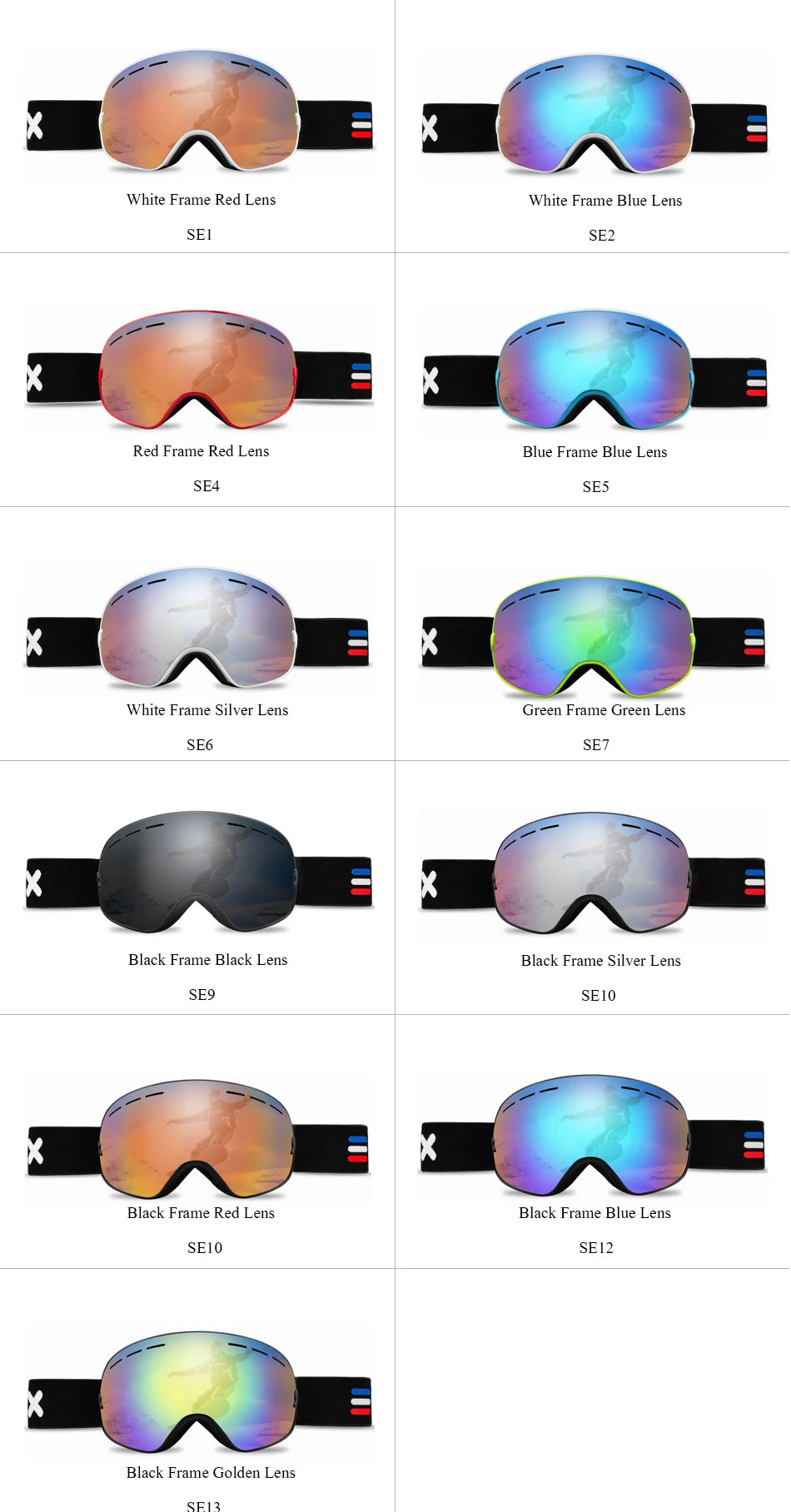 Double Layers Anti-Fog Snow Ski Goggles The Clothing Company Sydney