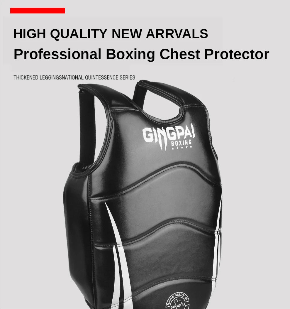 Boxing Chest Guard MMA Martial Arts Rib Shield Armour Adults Kids Body Protector Kickboxing Training Uniform Muay Thai Fight Gear - The Clothing Company Sydney