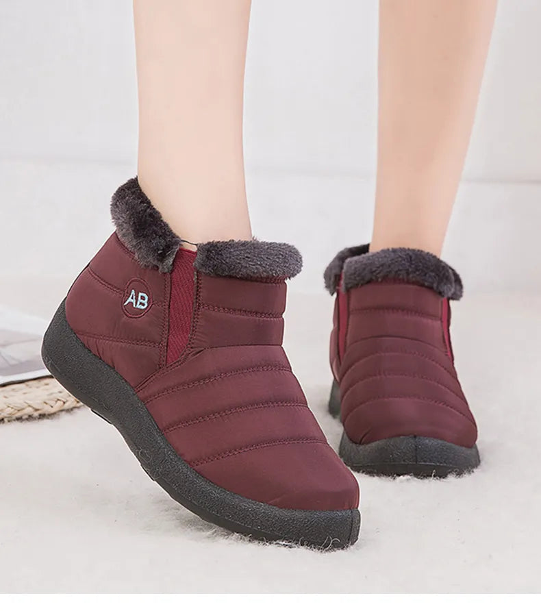 Women's Thick Plush Snow Boots Winter Waterproof Non-slip Platform Ankle Boots Women Warm Cotton Padded Shoes The Clothing Company Sydney