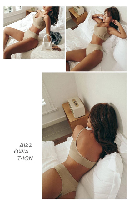 Women's Sport Bra Set Backless Bralette Seamless Padded Bra G String Thong Lingerie Set The Clothing Company Sydney