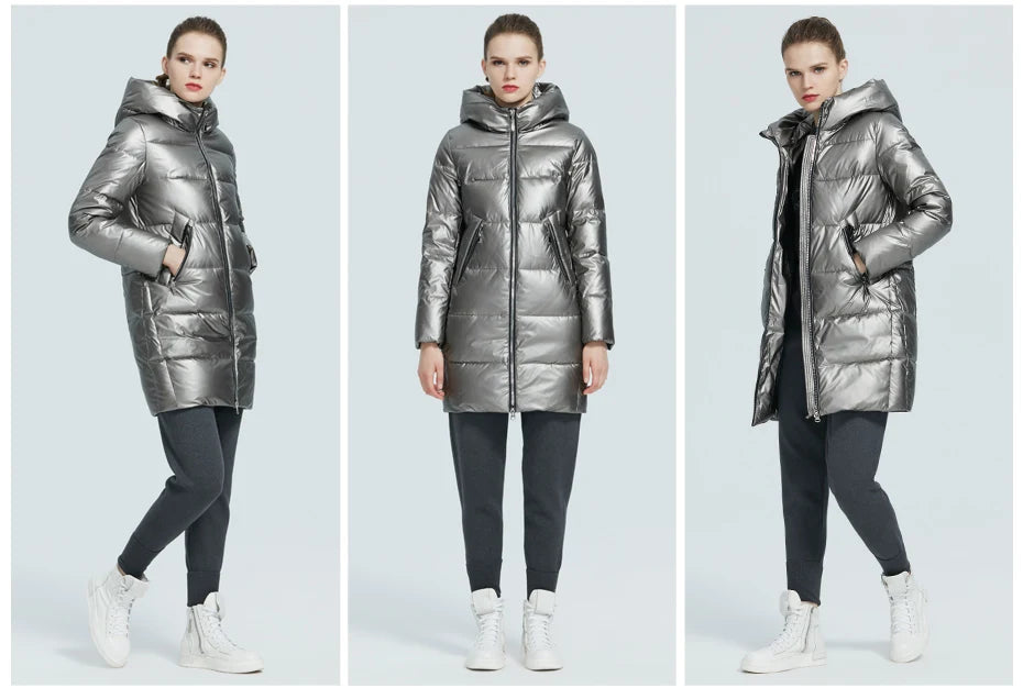 Women's Hooded Winter jacket fashion casual slim long warm cotton coat ladies parkas - The Clothing Company Sydney