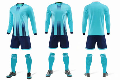 Long sleeve Customised Football Kits Kids Adult Soccer Jerseys Set Training Uniforms Sport Sets The Clothing Company Sydney