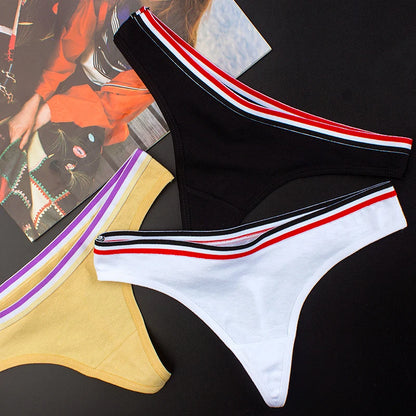 Sports Style Low Waist Thong  No Trace Cotton T Panties  G String Bikini Underwear - The Clothing Company Sydney