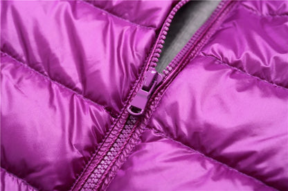Women Puffer Jacket Plus Spring Autumn Female Ultra Lightweight Packable Hooded Down Coats - The Clothing Company Sydney