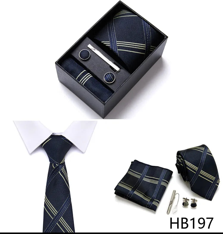 7.5 cm Business Ties Hanky Cufflink Set Tie Clips Green Necktie Corbatas For Men Wedding In Gift Box The Clothing Company Sydney