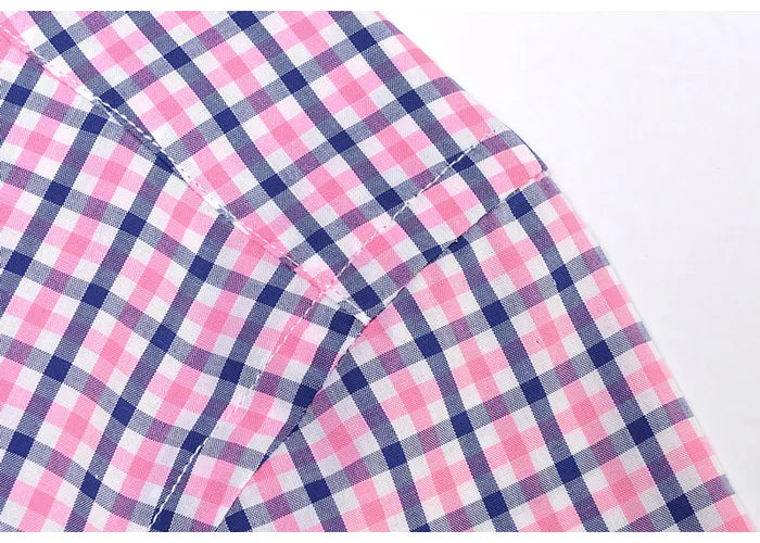 English Style Plaid Checked Cotton Men Shirts Without Pocket Long Sleeve Versatile Casual Standard-fit Button-down Gingham Shirt The Clothing Company Sydney