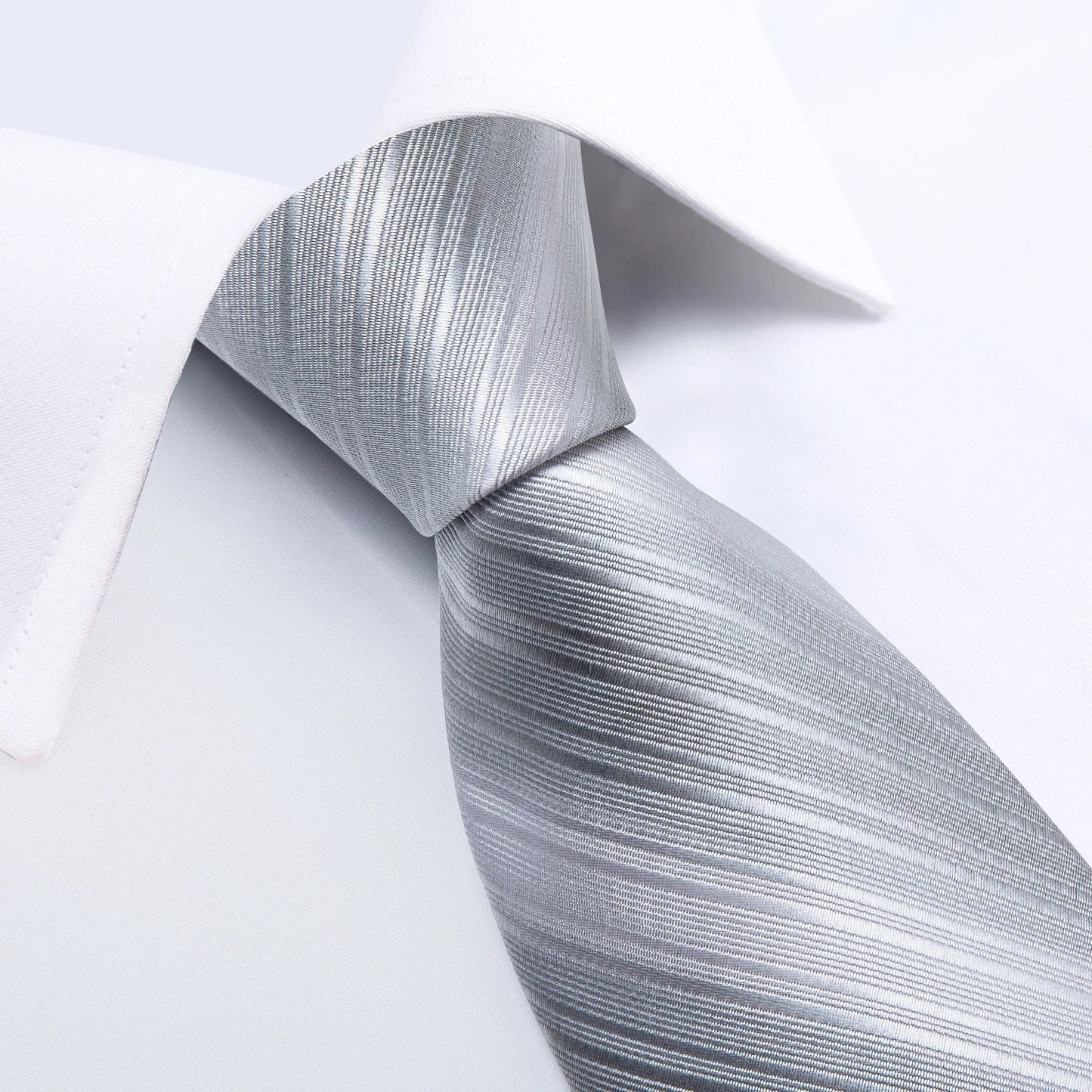 Gray Paisley Silk Tie Set – Men’s Wedding Tie, Pocket Square & Cufflinks The Clothing Company Sydney