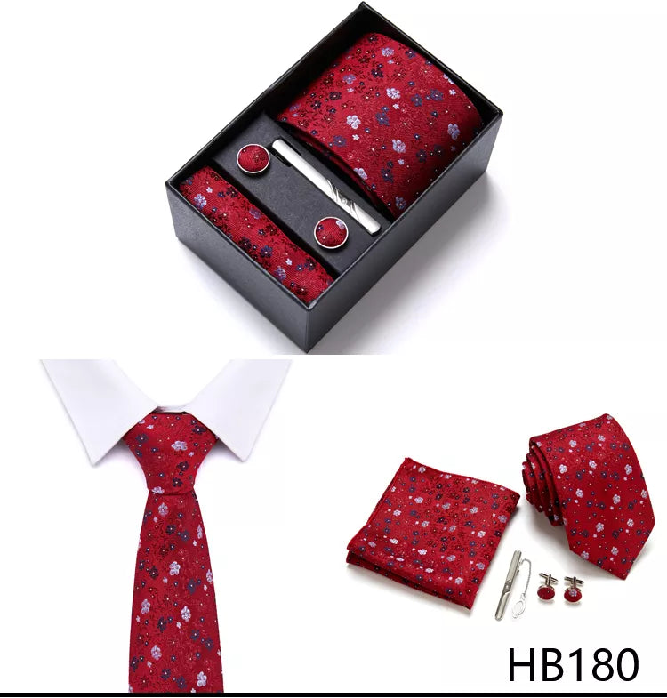 7.5 cm Business Ties Hanky Cufflink Set Tie Clips Green Necktie Corbatas For Men Wedding In Gift Box The Clothing Company Sydney