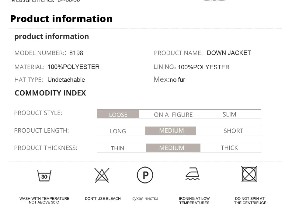 Winter Jacket Women's Collection Warm Jacket Mid-length Coats Parka - The Clothing Company Sydney