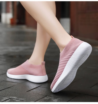 Women's Vulcanized Shoes High Quality Women Sneakers Slip On Flats Shoes Women Loafers Walking Flats The Clothing Company Sydney