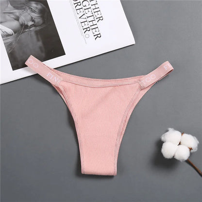 5 Pack Lingerie Womens Cotton Panties Letter Low Waist Female Briefs Underwear Comfort Underpants Intimates - The Clothing Company Sydney