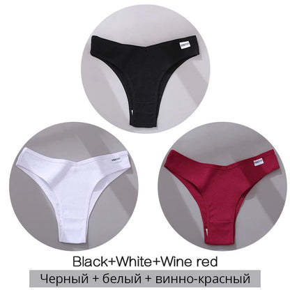 3 Pack Cotton Women's Panties Low Rise Female Seamless Underwear Breathable Underpants Intimates Lingerie The Clothing Company Sydney