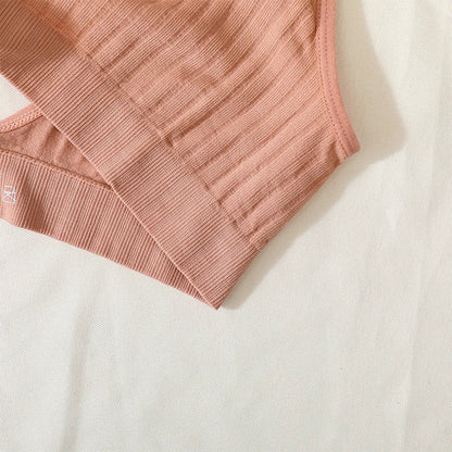 Deep V-neck Seamless Bra Push Up Bras For Women Bralette Lingerie Female Low Back Sleep Underwear Unlined Crop Top The Clothing Company Sydney