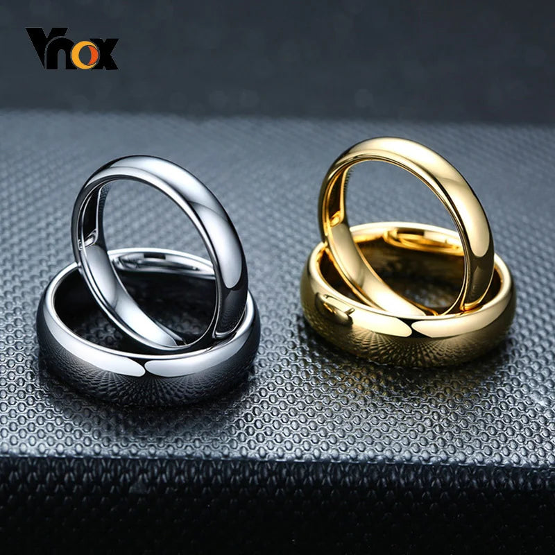Anti Scratch Tungsten Wedding Rings for Women Men Simple Classic Wedding Bands for Couples Basic Jewelry - The Clothing Company Sydney