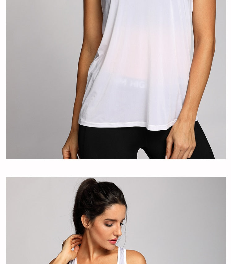 Women's Vest Tops Activewear Mesh Workout Sports Racerback Tank Tops Sleeveless Back Hollow Out Pullover T-shirt The Clothing Company Sydney
