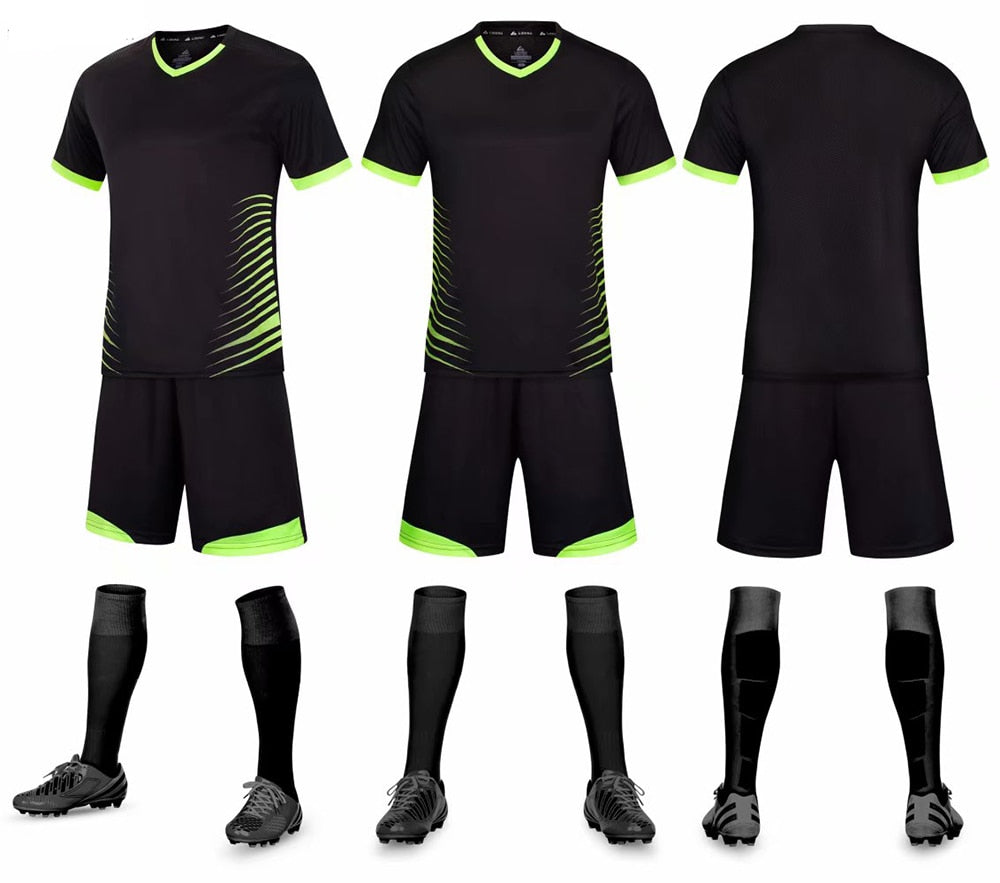 Children Adult Football Jerseys Boys and girls Soccer Clothes Sets youth soccer sets training jersey suit with socks and Shin guards The Clothing Company Sydney