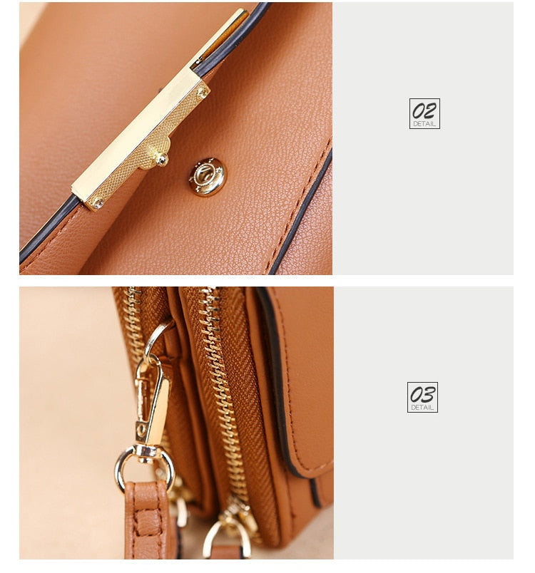 Women's Pu Leather Handbags Female Multifunctional Large Capacity Shoulder bags Fashion Crossbody Bags For Ladies Phone Purse The Clothing Company Sydney