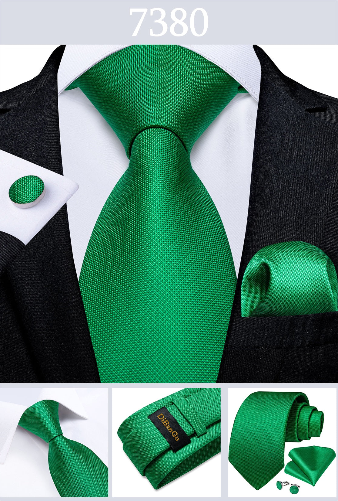 Men's Tie Teal Green Paisley Novelty Design Silk Wedding Tie for Men Handky cufflink Tie Set Party Business Fashion Set The Clothing Company Sydney