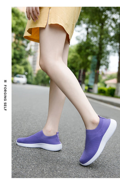 Women's Vulcanized Shoes High Quality Women Sneakers Slip On Flats Shoes Women Loafers Walking Flats The Clothing Company Sydney