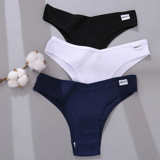 3 Pack Cotton Women's Panties Low Rise Female Seamless Underwear Breathable Underpants Intimates Lingerie The Clothing Company Sydney