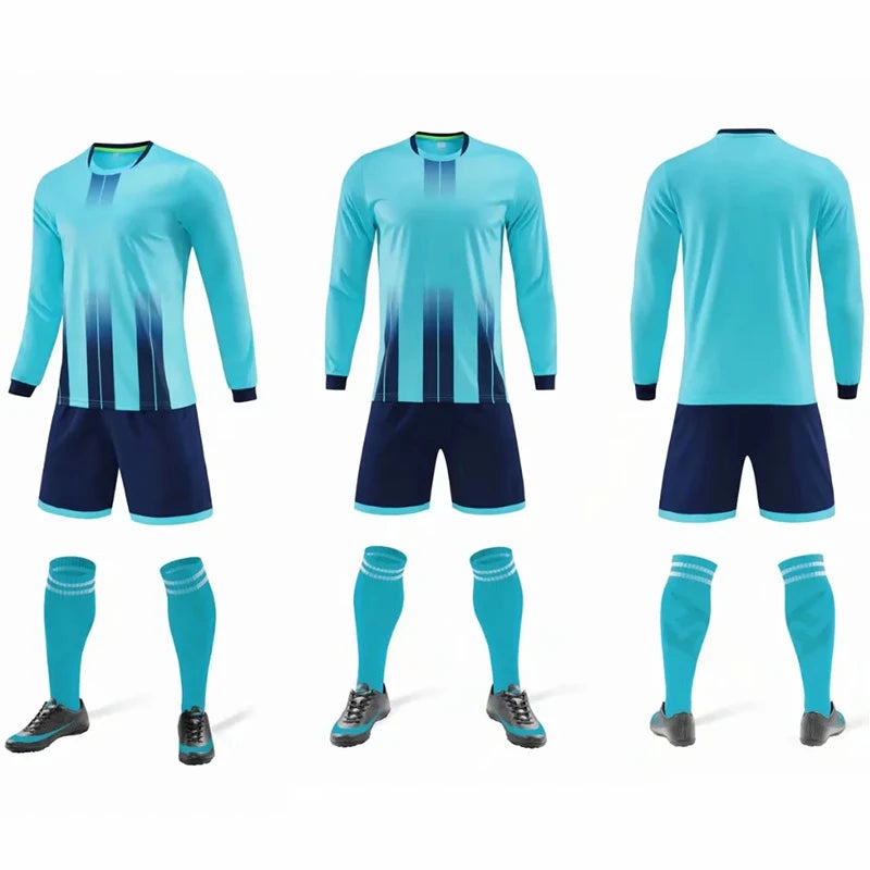 Long sleeve Customised Football Kits Kids Adult Soccer Jerseys Set Training Uniforms Sport Sets The Clothing Company Sydney