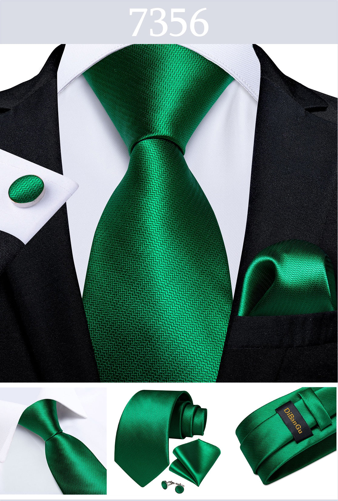 Men's Tie Teal Green Paisley Novelty Design Silk Wedding Tie for Men Handky cufflink Tie Set Party Business Fashion Set The Clothing Company Sydney