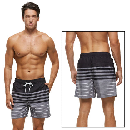 Summer Mens Swim Shorts Beach Quick Dry Printing Swimsuit Plus Size Mesh Liner Surfing Gym Board Shorts - The Clothing Company Sydney