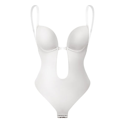 Women's Plunging Deep V-Neck Strapless Backless Bodysuit Seamless Thong Full Body Shapewear for Wedding Party Body Shaper The Clothing Company Sydney