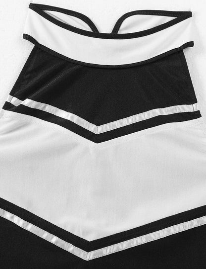 2 Piece Cheerleader Costume Women Adult Cheerleading Uniform Dancing Outfit Sleeveless Crop Top with Mini Pleated Skirt The Clothing Company Sydney